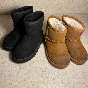 Black and Camel Toddler Size 9.5 boots